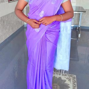 borderless soft silk saree