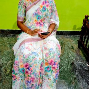 linen cotton cotton saree