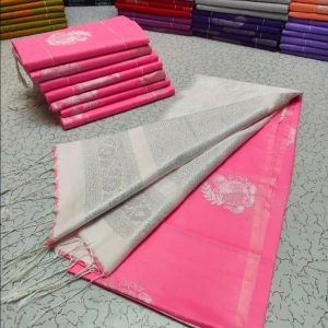 borderless soft silk saree