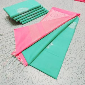 borderless soft silk saree