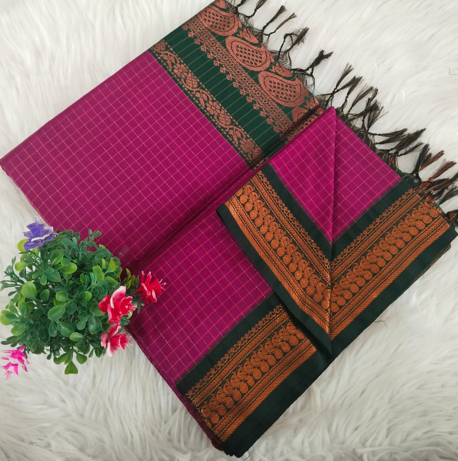 checked kalyani cotton saree checked kalyani cotton saree